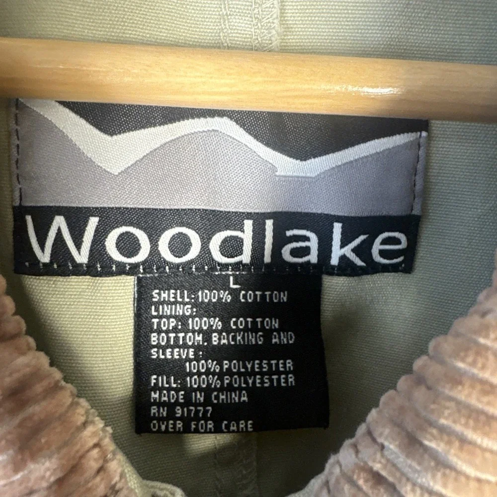 Woodlake Barn Coat Chore Jacket Mens Tan Corduroy Collar Unlined‎ Long Sz Large